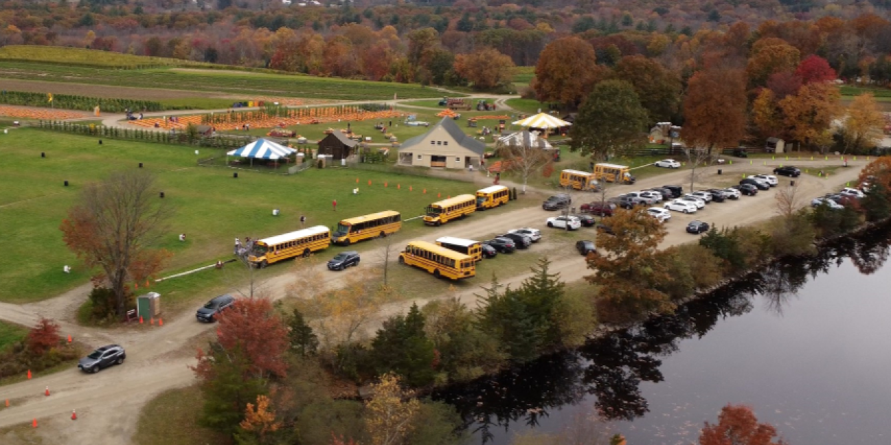 school buses at Pumpkinseed Hill